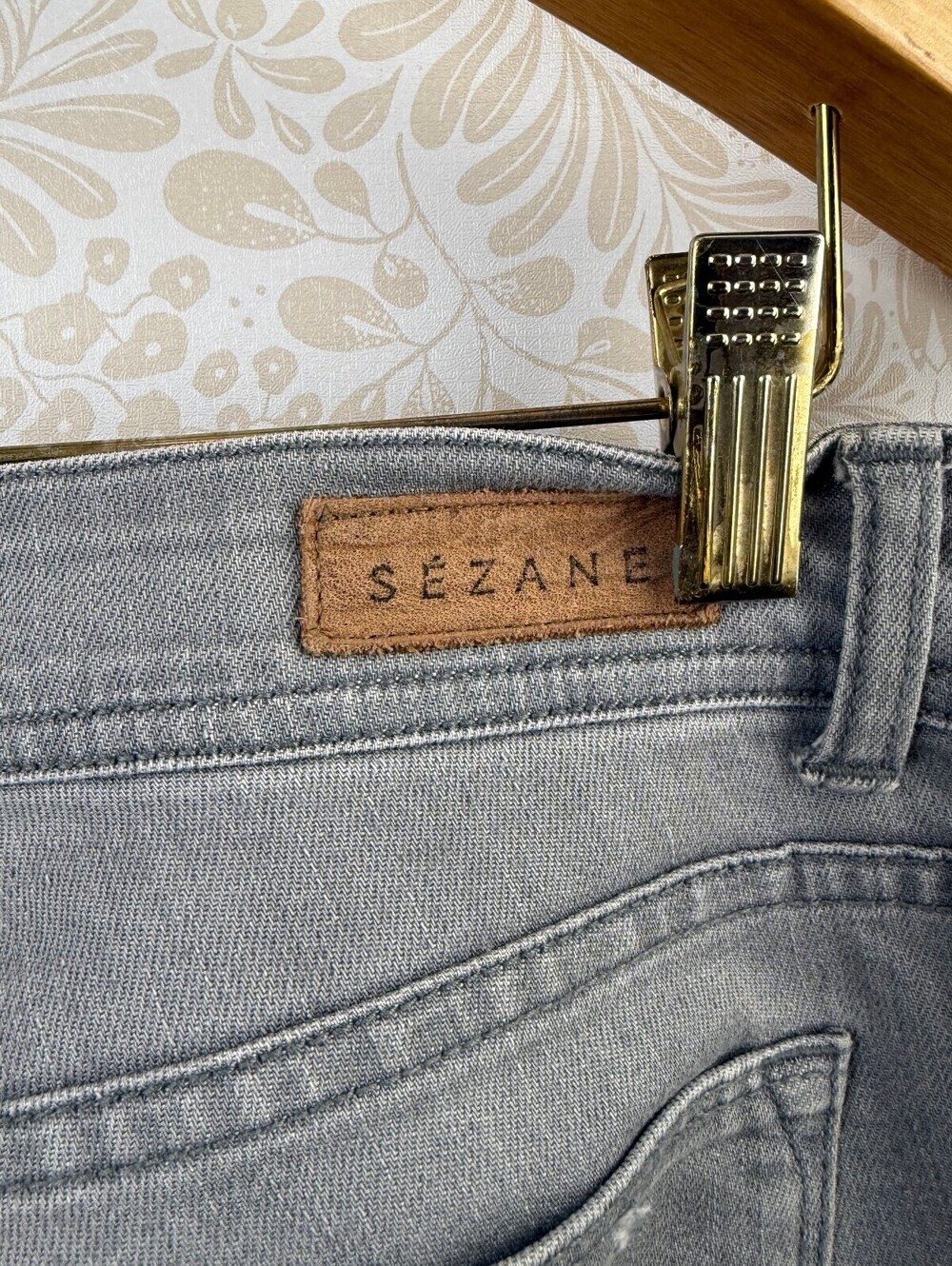 Sézane Women's Gray Mid-Rise Skinny Denim Jeans - Size - 31 - Picture 3 of 9